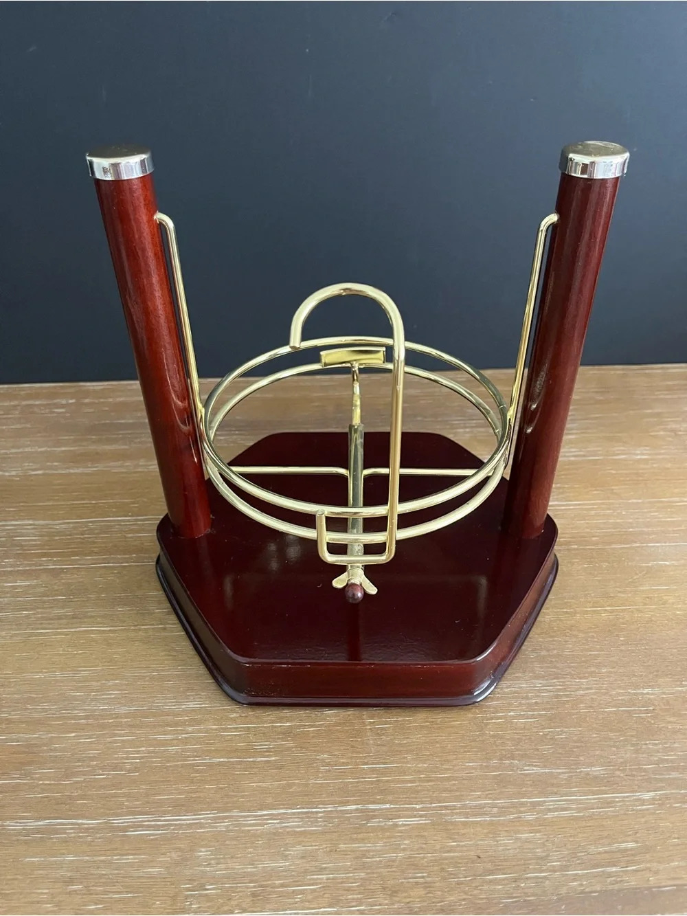Chivas Regal Scotch Whisky Pouring Stand Wooden Display Swinging Bottle Cradle
